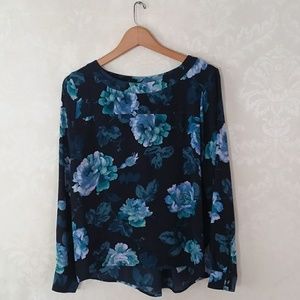 LOFT floral print blouse